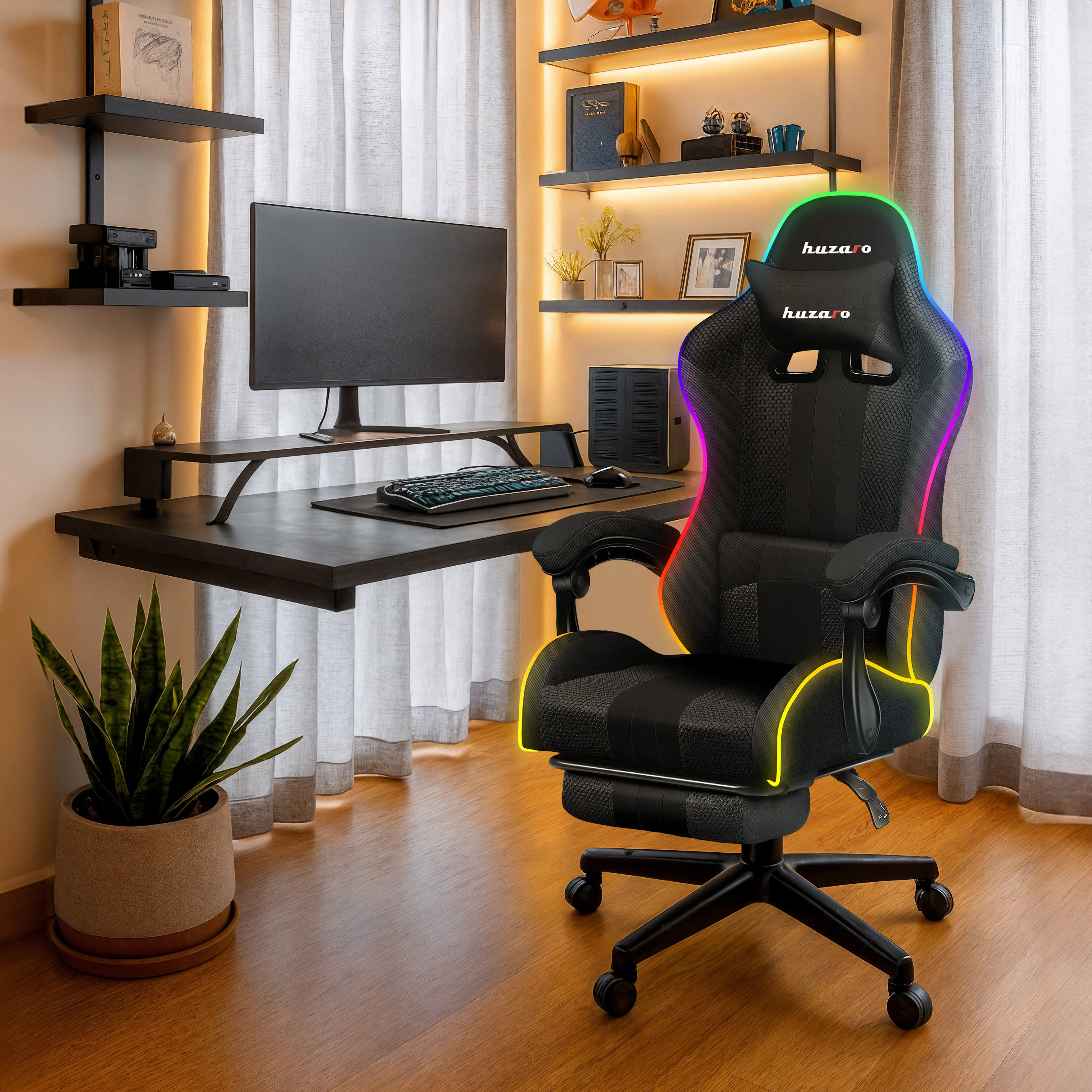 Fotel gamingowy Force 4.7 White RGB - świecenie 